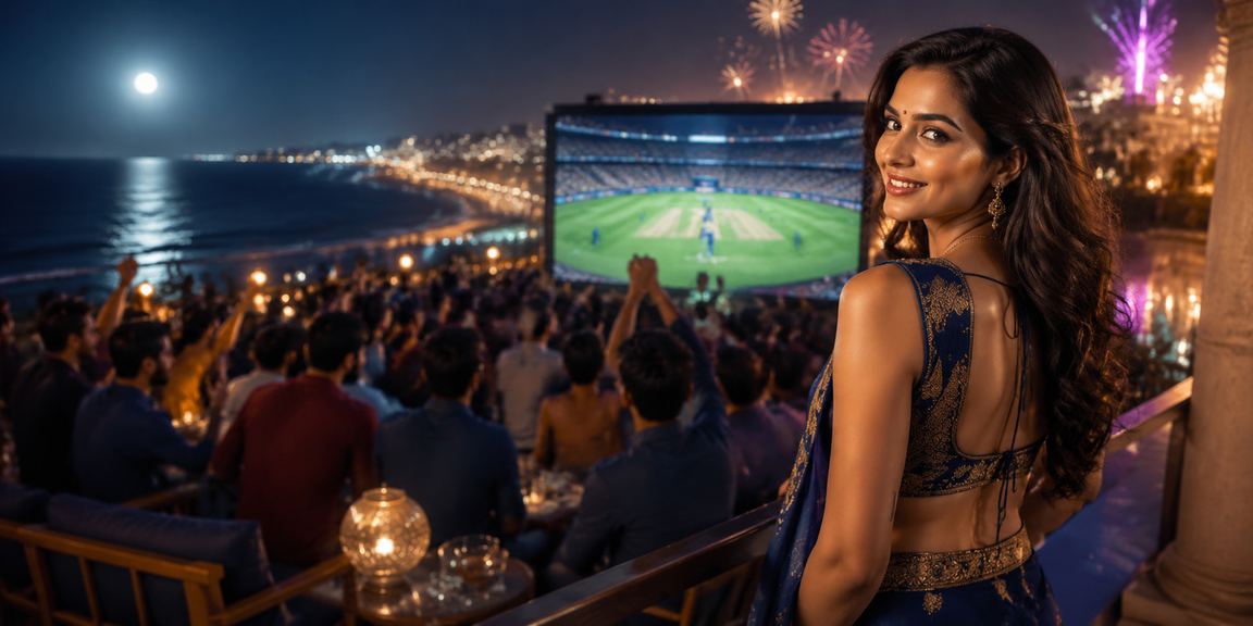 Indian cricket fans enjoying lottery games on mobile devices